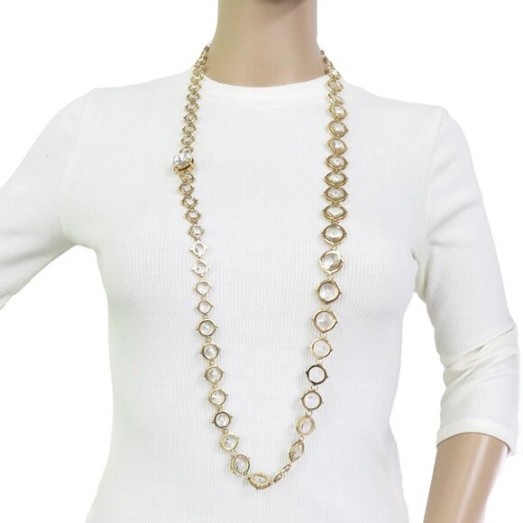 Auth MIU MIU Necklace Gold Metal/Stone - Picture 7 of 8